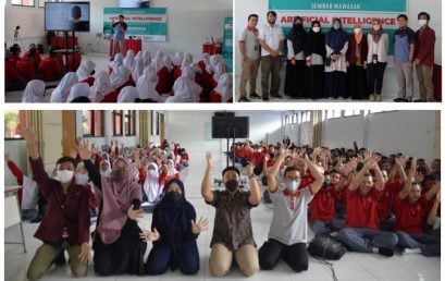 Workshop untuk meningkatkan wawasan tentang AI di SMK Telkom Bandung